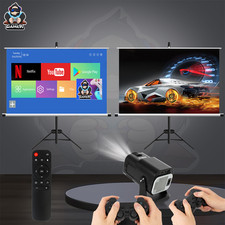 4K Projector Smart HD LED WiFi Bluetooth HDMI USB Android Office Home Theater