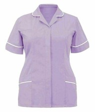 Womens Healthcare Hospital Medical Nurse Collared Ladies Tunic Dress Uniform 