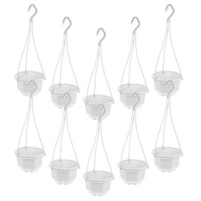  10 Sets Outdoor Hanging Planter With Breathable Net And Hook Bottom Garden