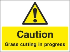 Grass Cutting Signs Stickers