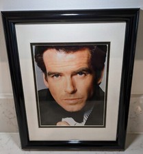 James Bond Pierce Bronson Signed 8x10 Photo Framed