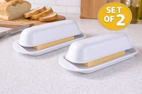 Pack butter dish with - 2-pack,