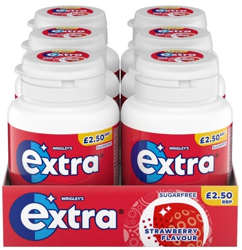 Extra strawberry chewing gum - chewing,