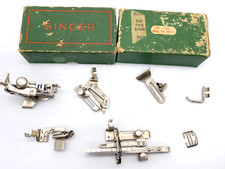 Simanco Singer Sewing Foot LOT Cording Hemmer Ruffler Binder Tucker Seam Box VTG