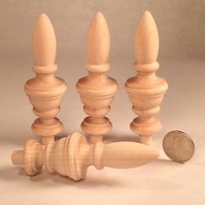 NEWEL POST FINIAL MAPLE WOOD