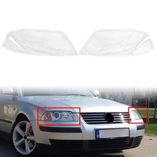 Headlight Lens Cover Shell Lampshade Pair For Volkswagen Passat B5.5 2000-2005