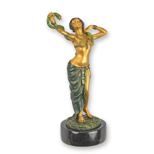 Bronze sculpture snake - a,