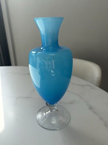 Vintage blue opaline art - blue,