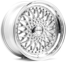 Alloy Wheels 15" Lenso BSX Silver Polished Lip For Ford Escort [Mk3] 80-85