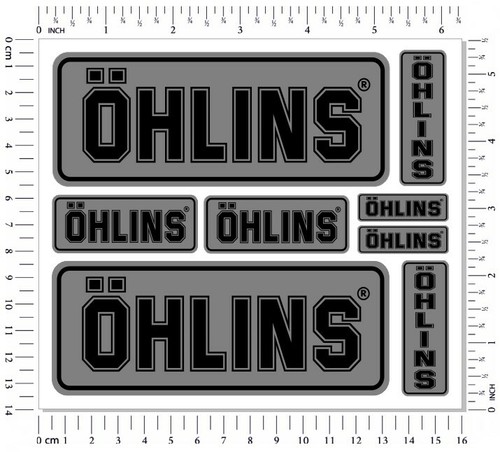 Ohlins fork shock stickers set - shock,