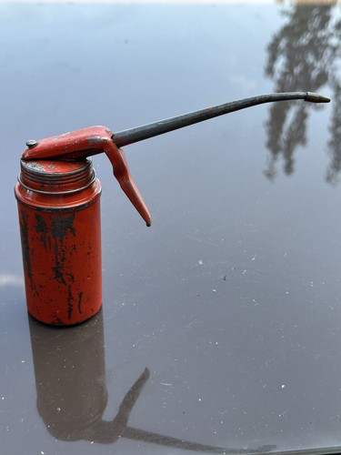 Vintage red pump oil - vintage,