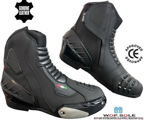 Mens black leather short - short, ankle
