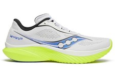 Men's Saucony Kinvara 15, White/Citron, 8 D Medium US