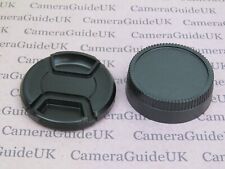 55mm Centre Pinch Front Lens Cap and Rear Lens Cap for Nikon F (AI) 55mm lenses