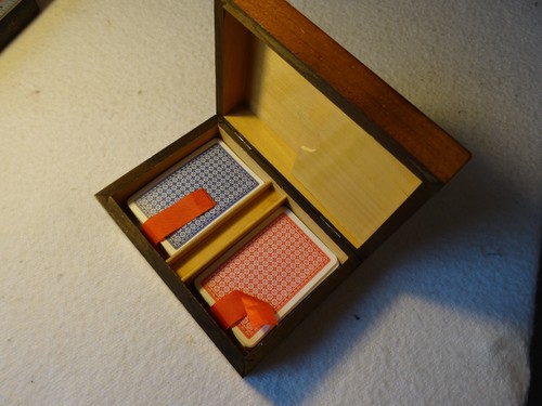 Vintage wooden playing card - wooden,