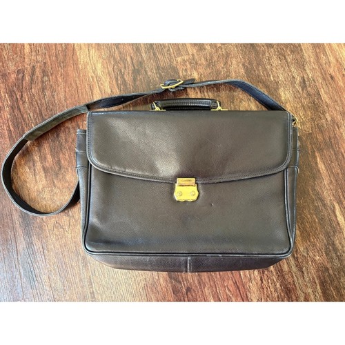 Vintage leather briefcase - leather,