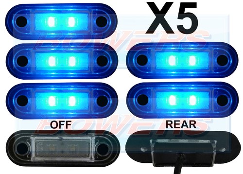 12v 24v flush fit blue - x,