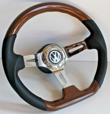 Steering Wheel fits For VW T4 Wood Flat Bottom Sport  Bus Transporter Van 97-04'