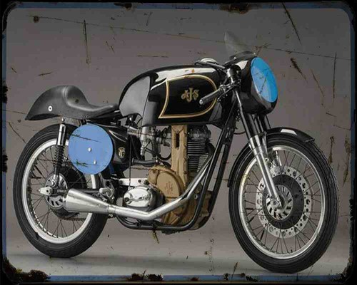 Ajs metal sign motorbike - 7r,