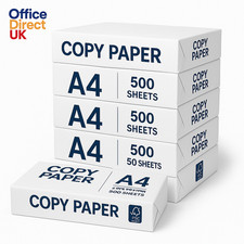 A4 COPIER PAPER PRINTER WHITE 1 2 3 4 5 REAMS OF 500 SHEETS PHOTOCOPY STATIONARY