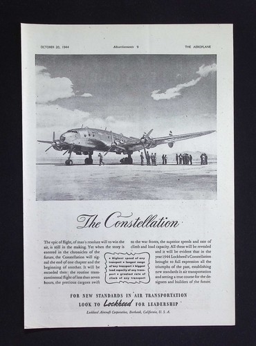 Original 1944 advert - original, lockheed