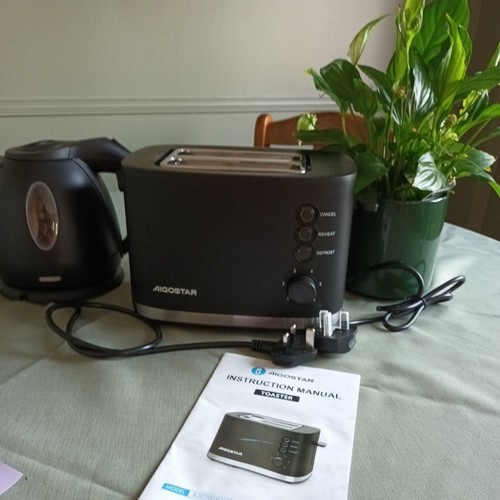 Kettle and toaster - and, black