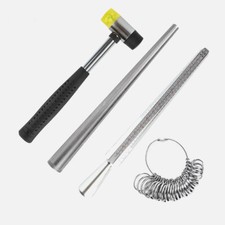 4X Ring Sizer Standard Finger Gauge Mandrel Jewelry Ring Measuring Sizes Tool UK