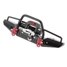 Metal Front Bumper With 2 LED Light & Remote Control Electric Winch For|