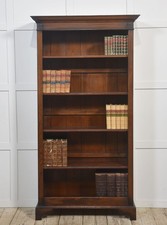 Solid Oak Open Bookcase | Adjustable Shelves | Antique-Style Storage