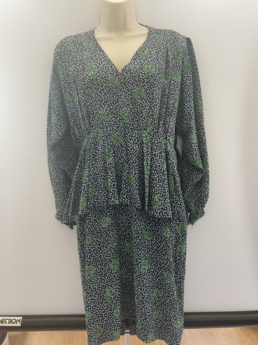 100 silk jaeger dress 1980s - 100%,