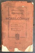MORRIS COWLEY Car Operation
