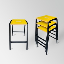 Stacking Chemistry Science Lab School Kitchen Bar Workshop STOOLS Vintage stool