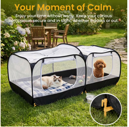 Large foldable pet playpen - foldable,