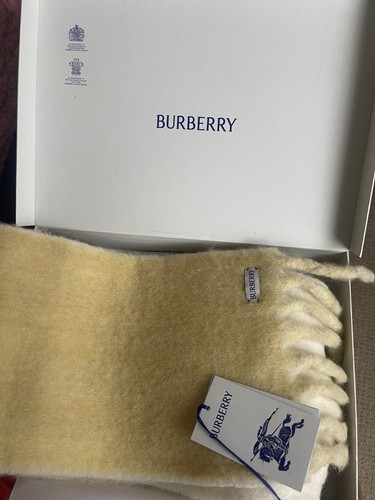 Burberry wool scarf yellow - burberry,