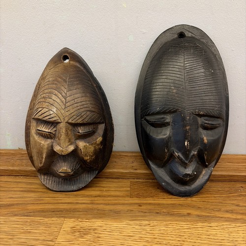 Pair african carved stone - african,