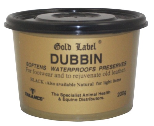Gold label dubbin - label,