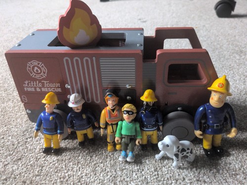 Fireman sam figures and wooden - fireman,