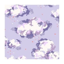 Cath Kidston Cloud Wallpaper | Silver Linings Violet