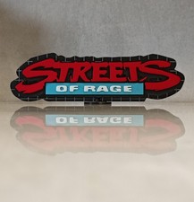 Streets of Rage 3D Printed Shelf Display Logo Mega Drive Master System