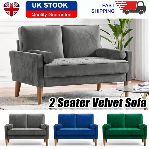 Seater velvet sofa with - 2,
