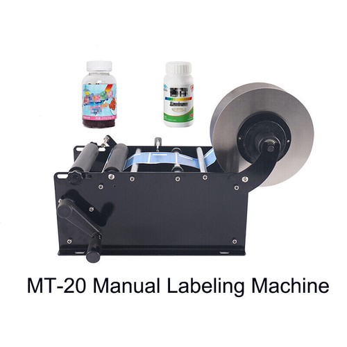 Manual round bottle labeling - bottle,