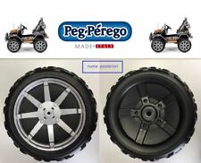 COPPIA RUOTE  POSTERIORI PEG PEREGO GAUCHO ROCK'IN 12 VOLT NERA DAL 2014 AL 2018