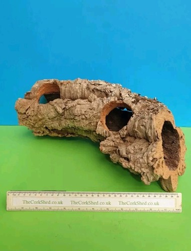 Cork bark hamster tube - bark,