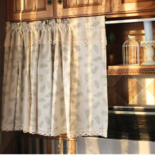 Small Window Short Half Curtain Cafe Bar Dustproof Drape Rod Pocket Kitchen Door