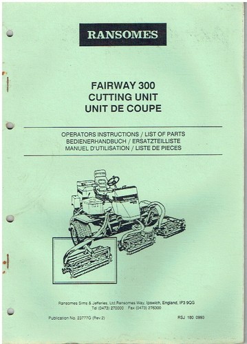 Ransomes fairway 300 - fairway, ride-on