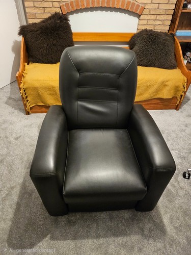 Reclining black gaming chair - black,