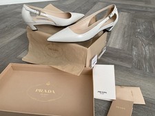 Prada White Leather Shoes
