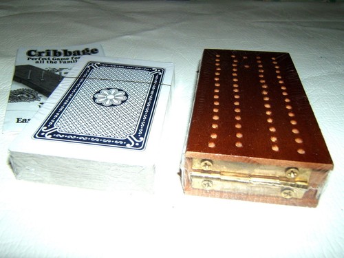 Wooden folding hinged cribbage - wooden,