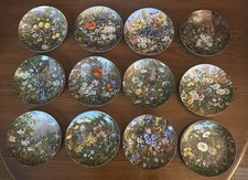 Set of 12 Vintage Furstenberg Wilde Schonheiten Porcelain Collectors Plates