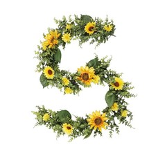 Wedding Flower Garland Artificial Sunflower Vines with Rattan Decoration